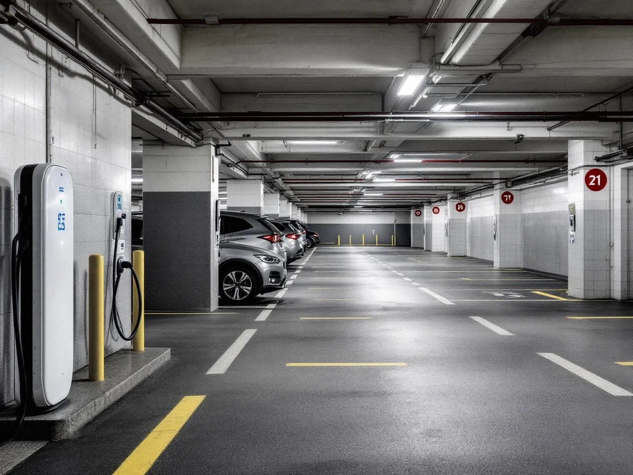 Parking souterrain immeuble haussmannien parisien