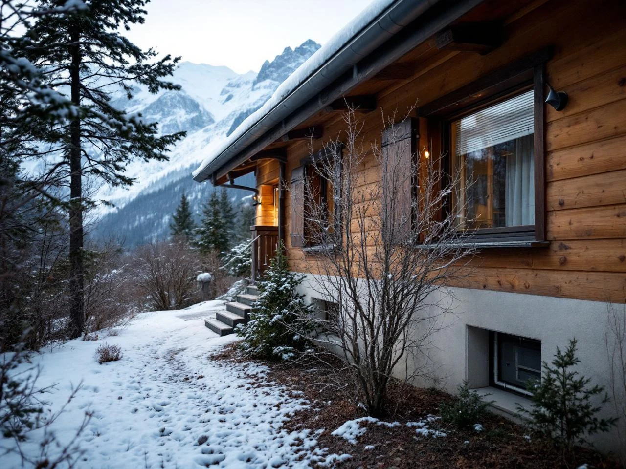 PAC géothermique installée maison alpine près Grenoble