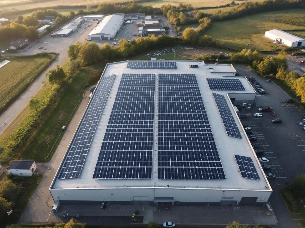 Toiture industrielle nordiste équipée en solaire